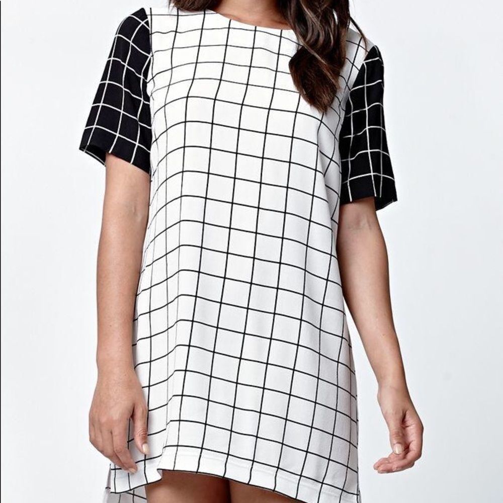 LA Hearts Grid Dress